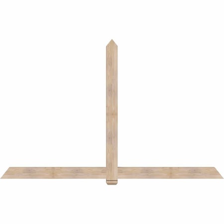 Ekena Millwork Eugene Smooth Timber Gable Bracket, Douglas Fir, 108"W x 68"H x 3 1/2"D x 5 1/2"F, 15/12 Pitch GBW108X68X0406EUG00SDF